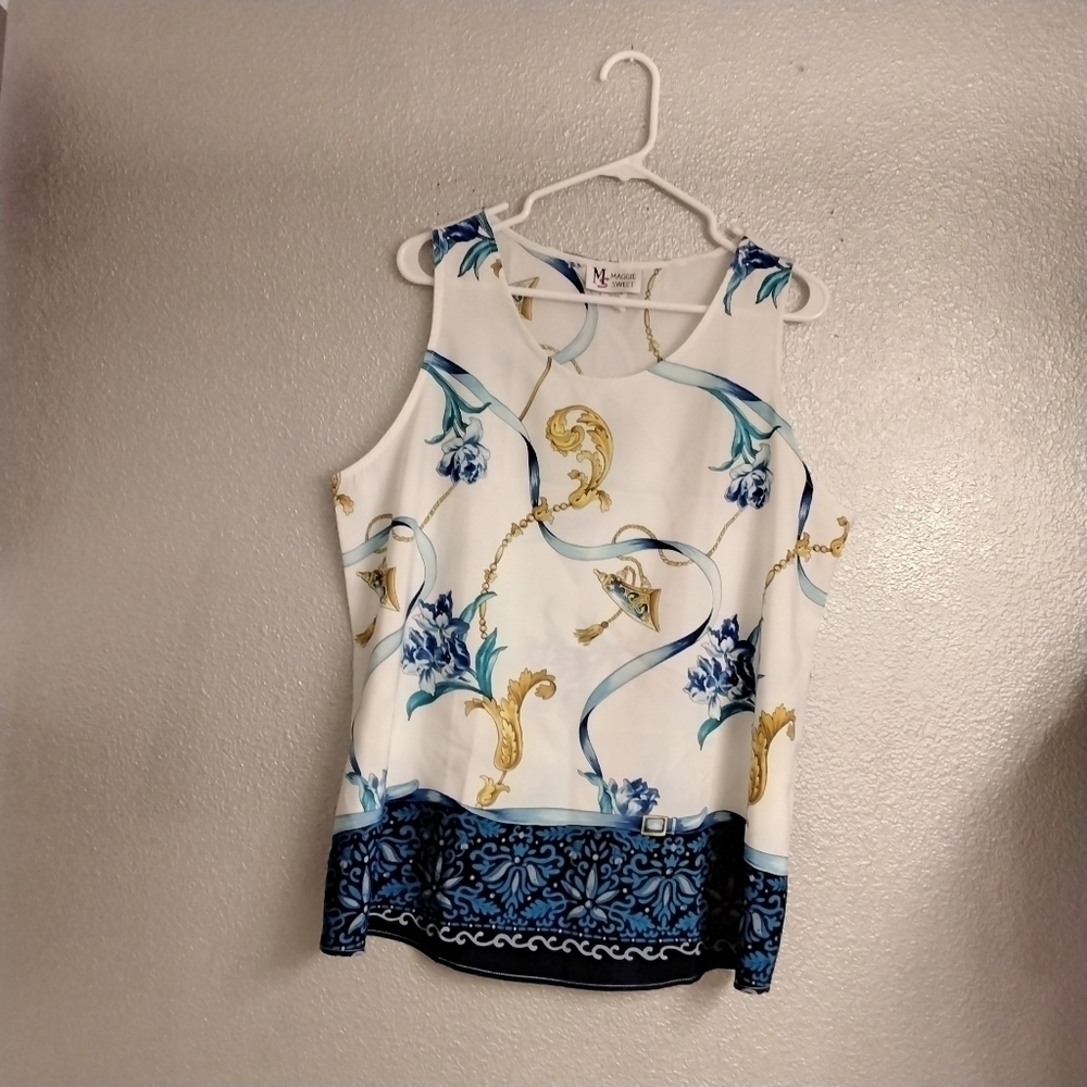 Maggie Sweet Women's Status Border Blouse Size 1X